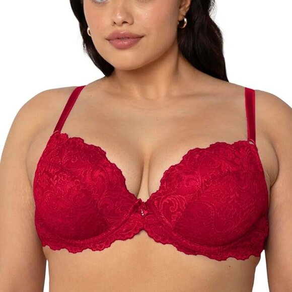 Smart & Sexy Women's Signature Lace Push-up Bra  Red 32A 38C - Picture 1 of 4